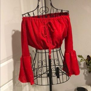 Off the shoulder crop top